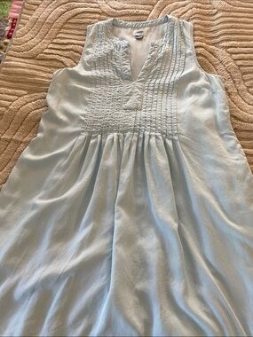 Old Navy Light Blue Sleeveless Pintuck Tunic Dress